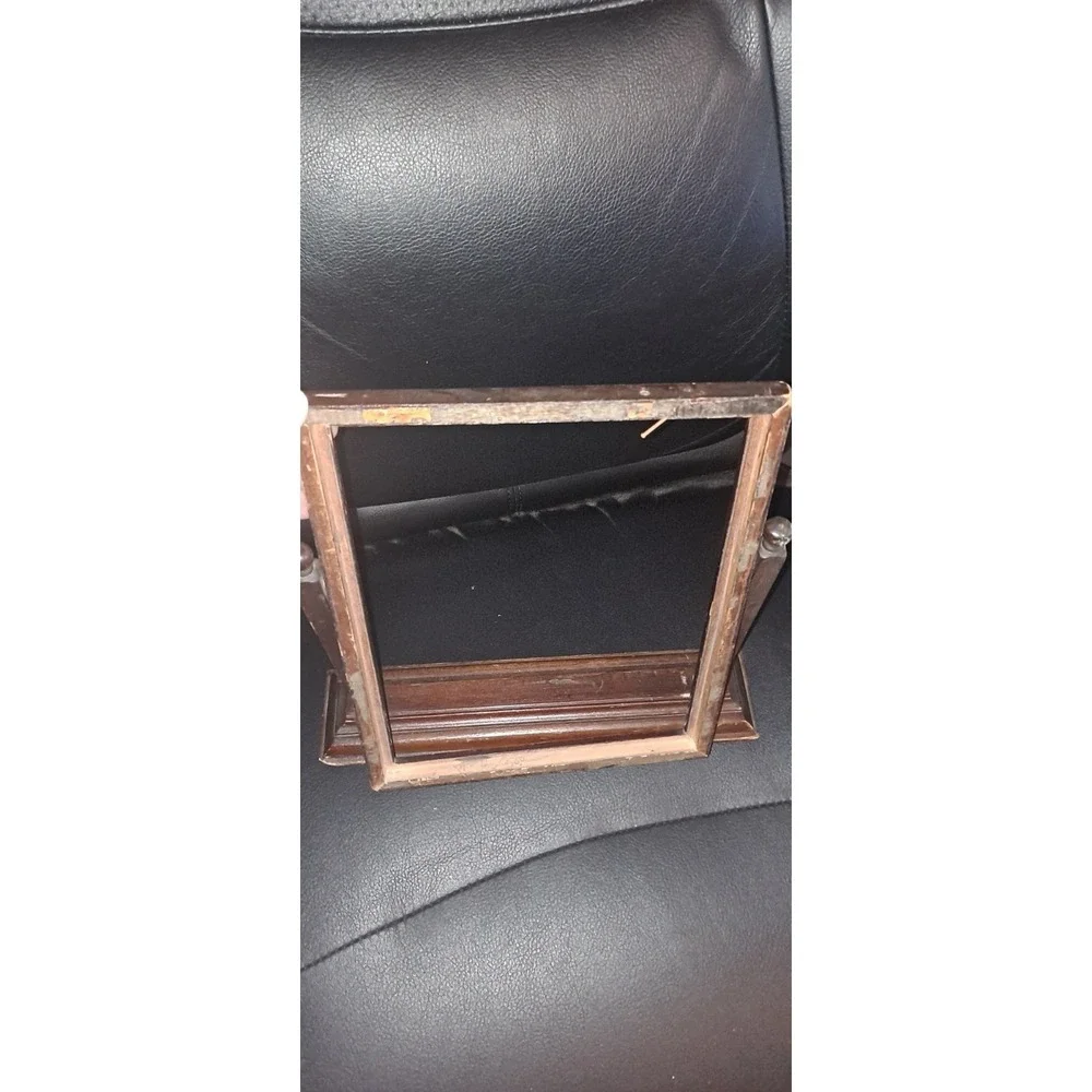 Vintage Wood Picture Frame Swivel Tilt Table fits 7
